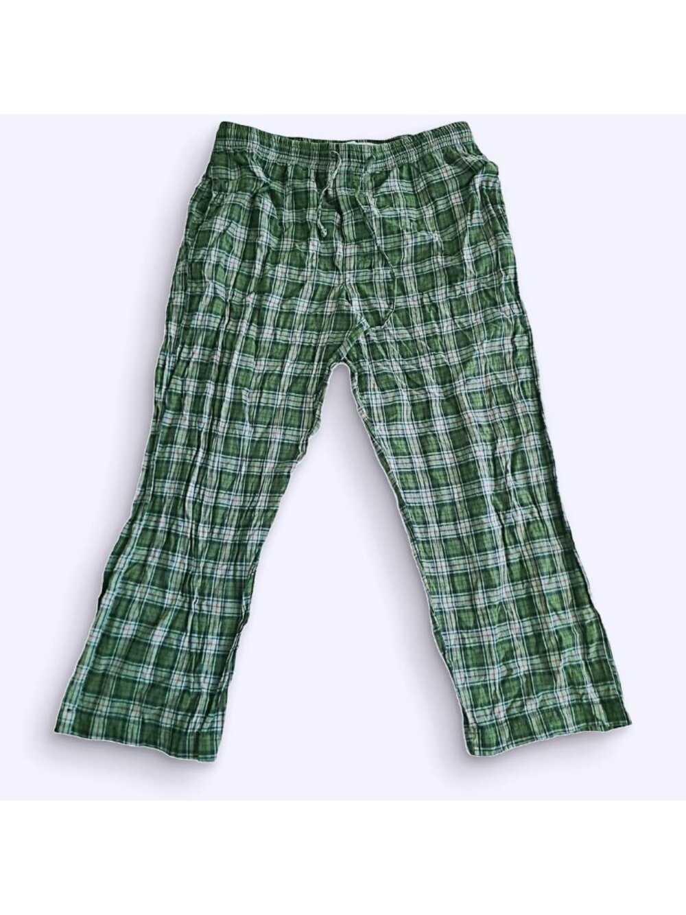 MAM Vintage Green Plaid Wide Leg Oversized Pants Trousers (L)